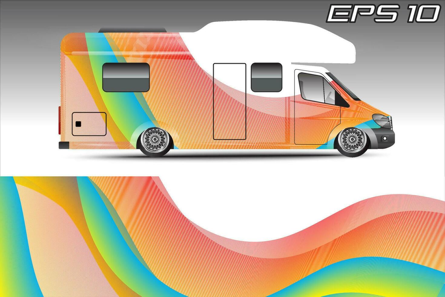 Lackierungshintergrunddesigns für Camper Car Wraps und mehr vektor