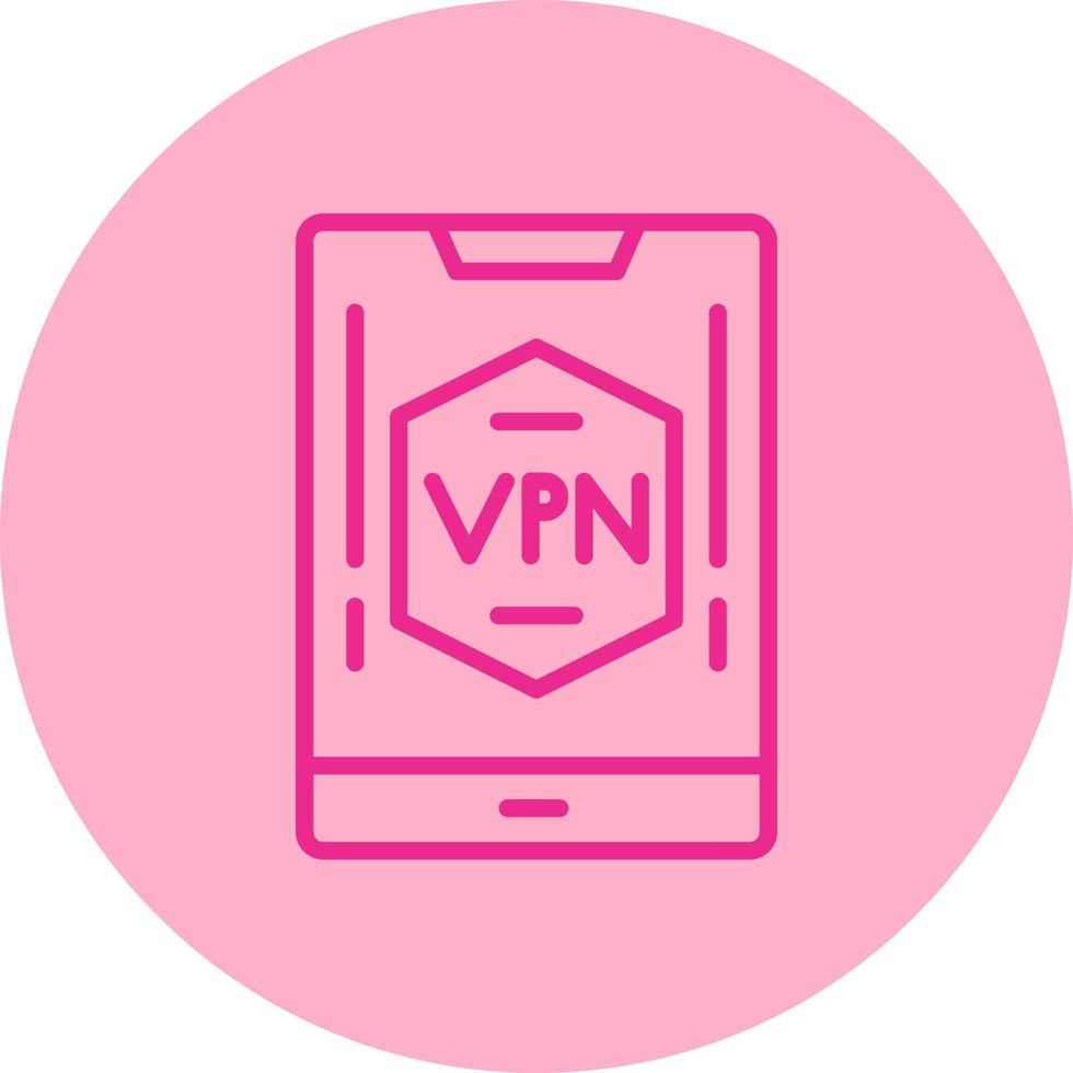 Mobiles VPN-Vektorsymbol vektor