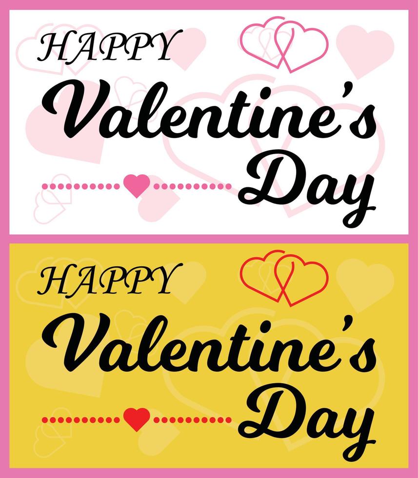 Lycklig hjärtans dag typografi, text. valentines dag posta hälsning kort, baner, affisch. 14:e februari kärlek dag önskar din valentine posta design vektor