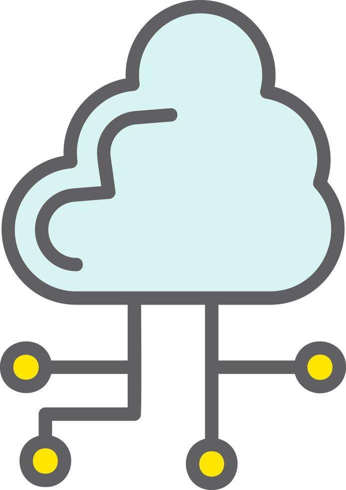 Cloud-Technologie-Vektor-Symbol vektor