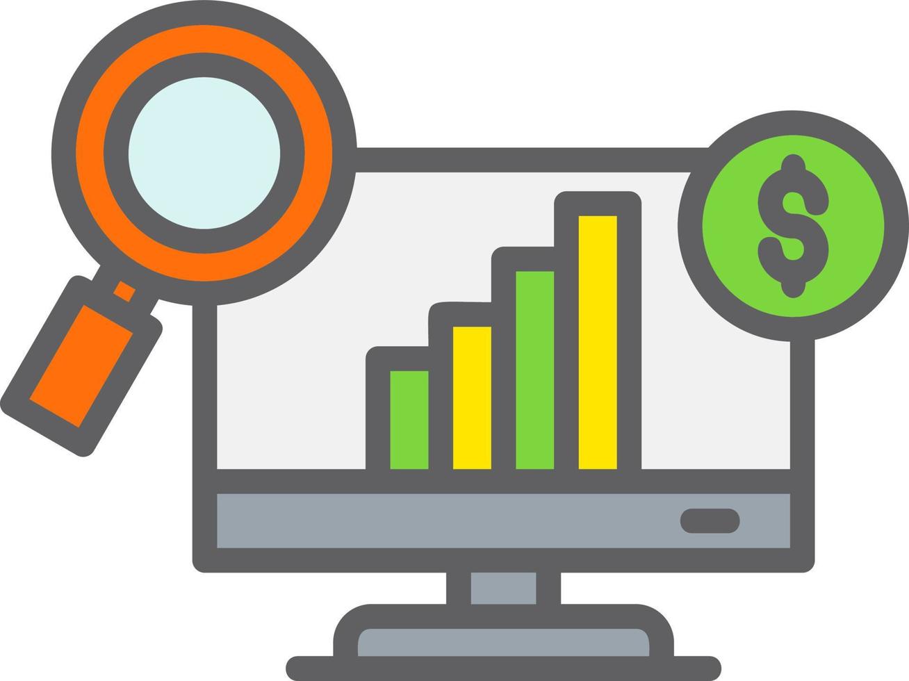 Vektorsymbol für die Datenanalyse vektor