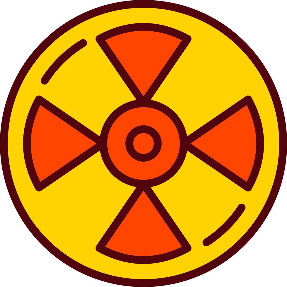 strålning tecken vektor ikon