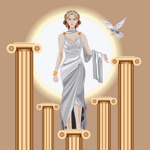 Geburt der griechischen Göttin Aphrodite vektor