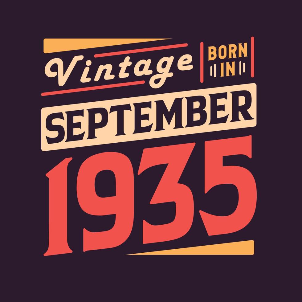 vintage geboren im september 1935. geboren im september 1935 retro vintage geburtstag vektor