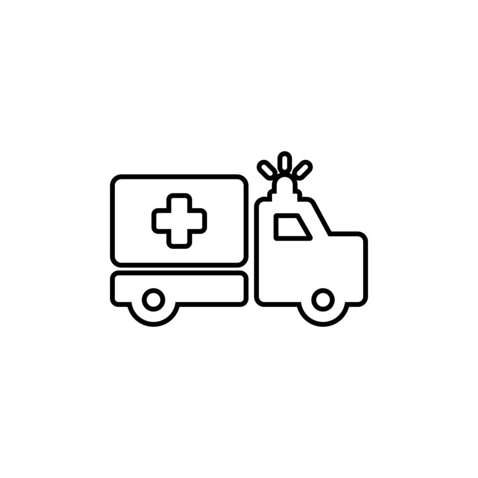 Krankenwagen-Symbolvektor. Krankenwagen-Symbol-Vektor-Illustration vektor