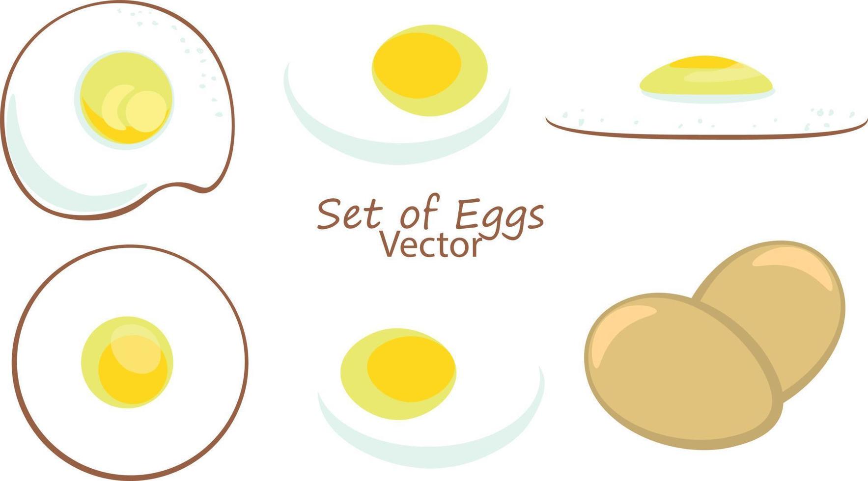 Hühnerei-Vektor-Cartoon-Set vektor
