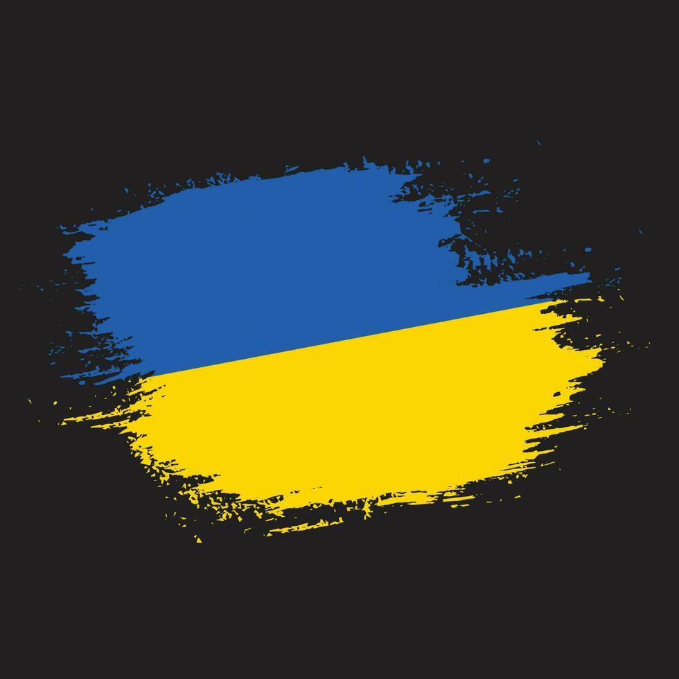 Vektor Grunge Pinselstrich Vektor der ukrainischen Flagge