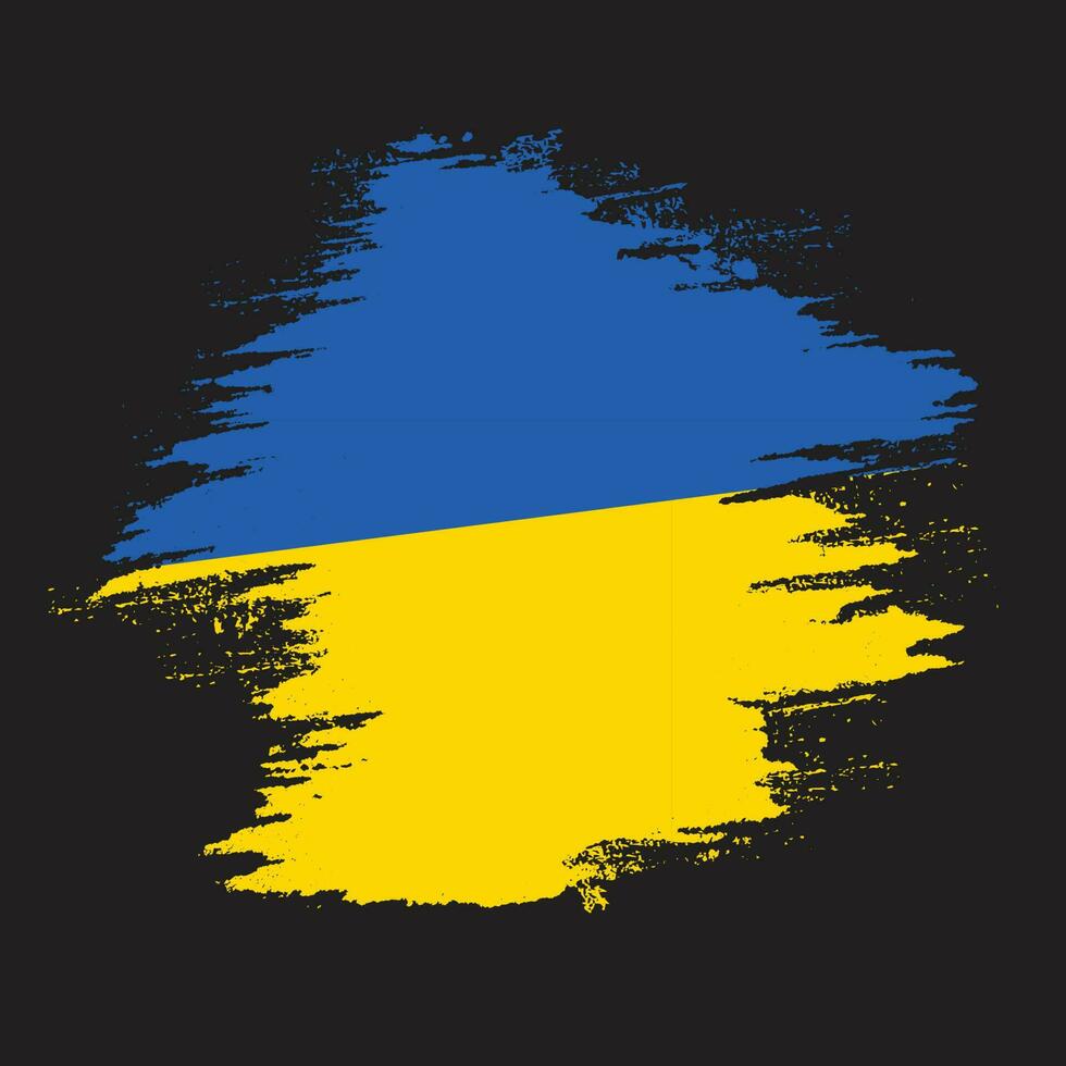 färgrik abstrakt ukraina flagga design vektor