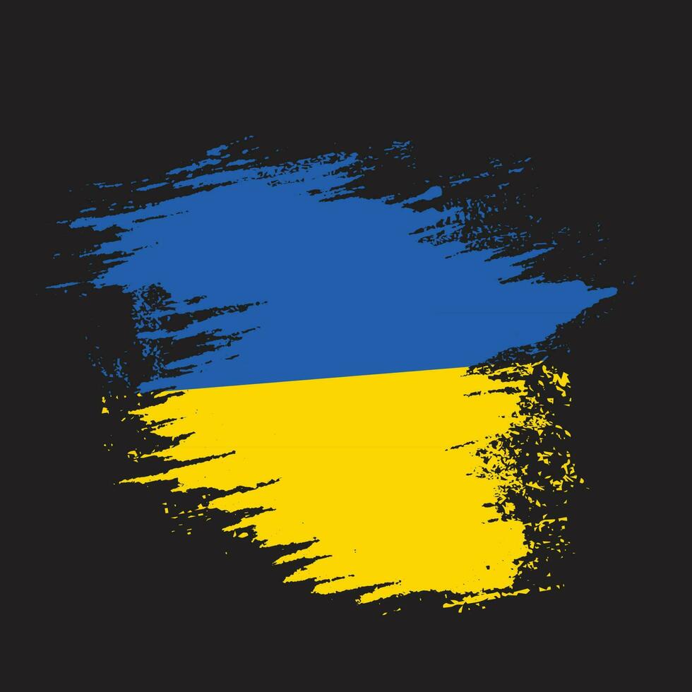 Splash-Textur-Effekt Ukraine-Flagge vektor