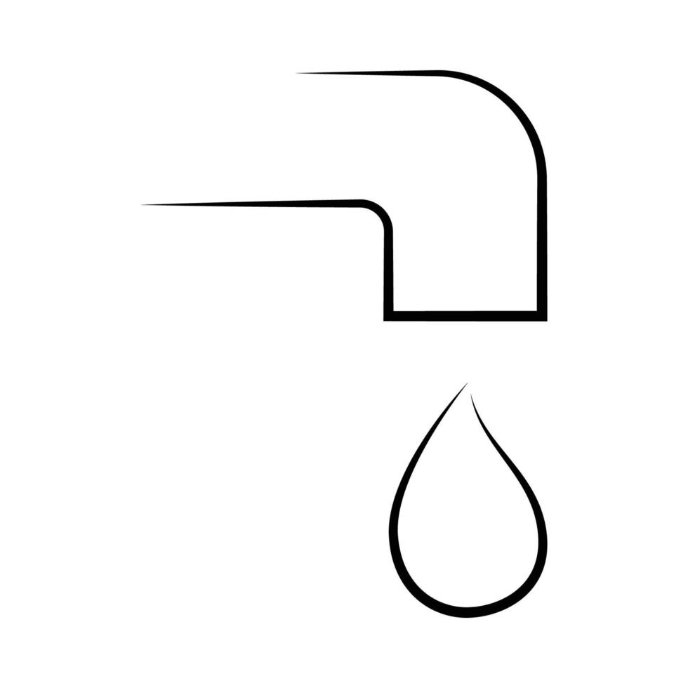 Wassertropfen vom Wasserhahn-Symbol vektor