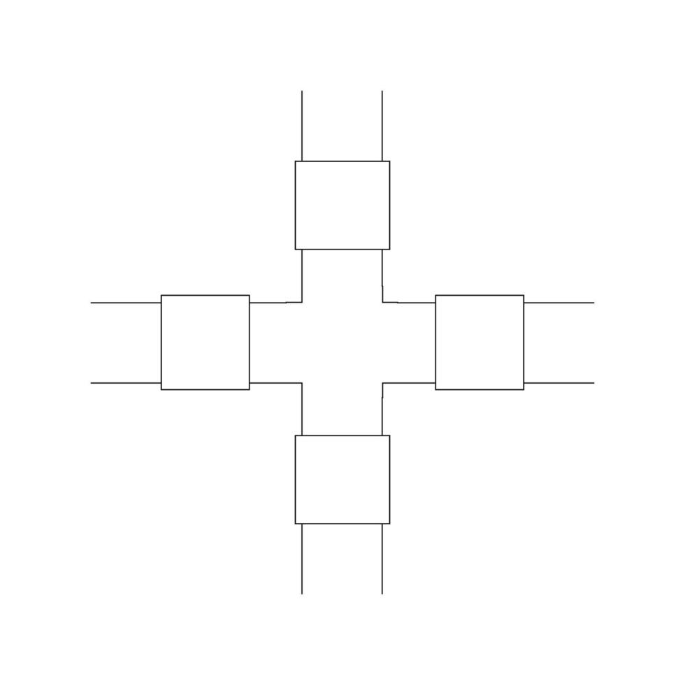Rohrverbindungssymbol-Illustrationsdesign vektor