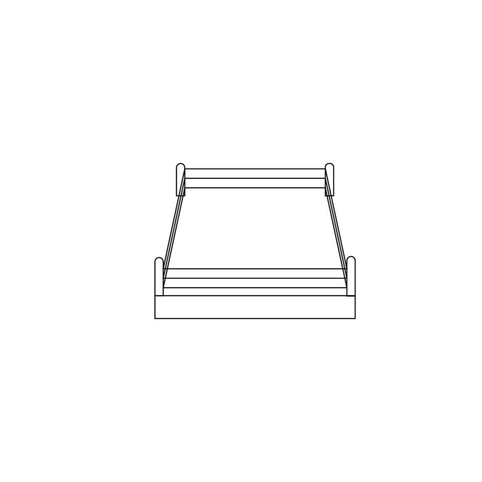 einfaches boxring-logo-illustrationsdesign vektor