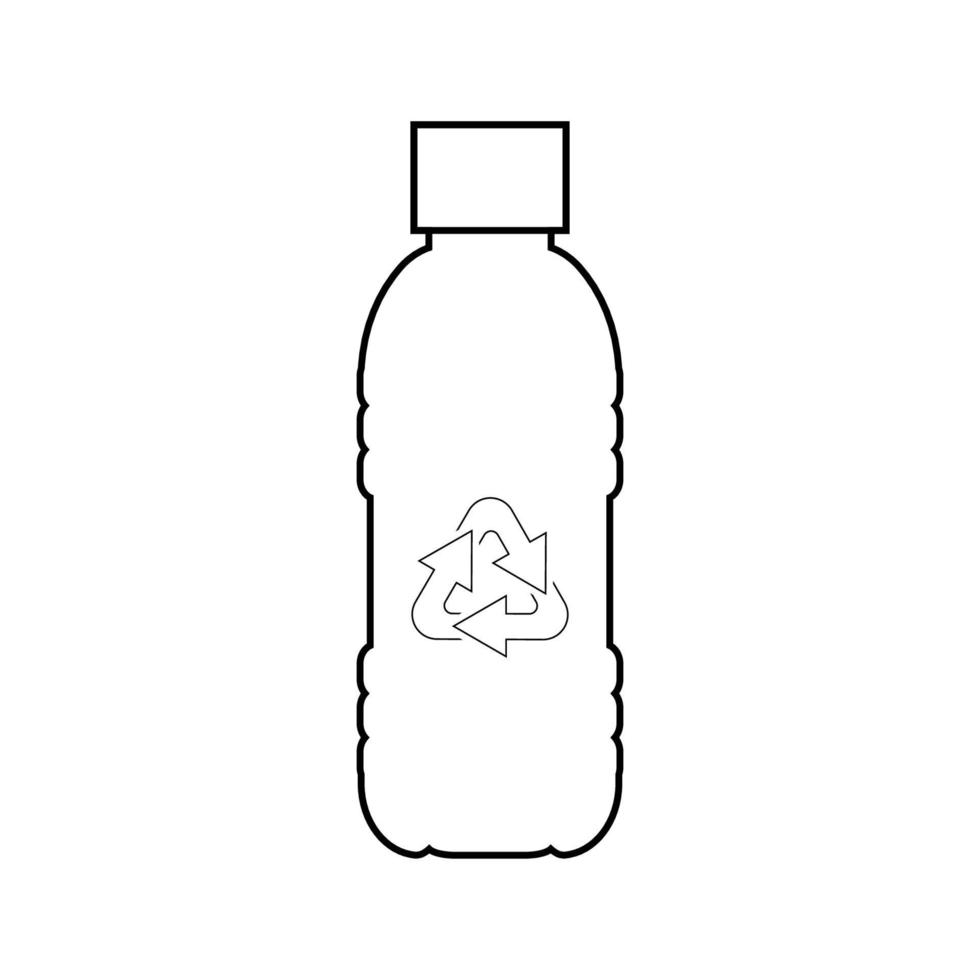 Plastikflaschen-Icon-Vektor-Design vektor