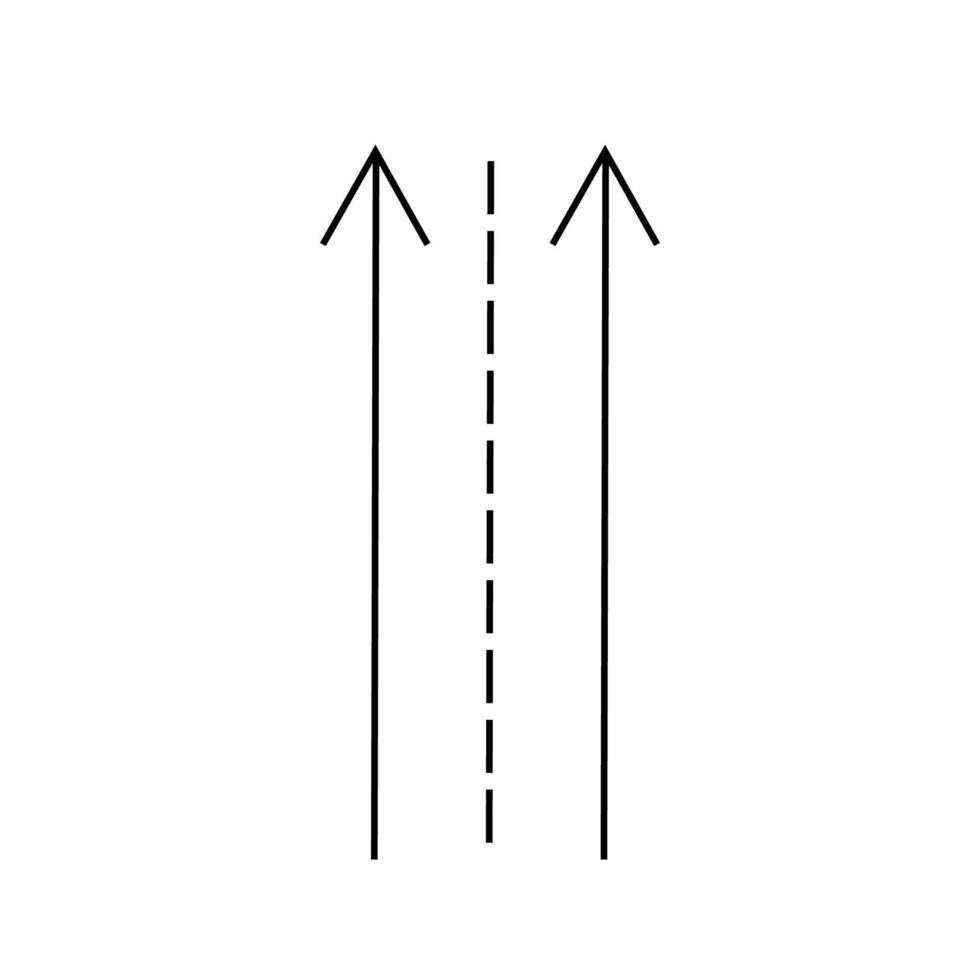 Straßensymbol mit gepunkteter Linie vektor