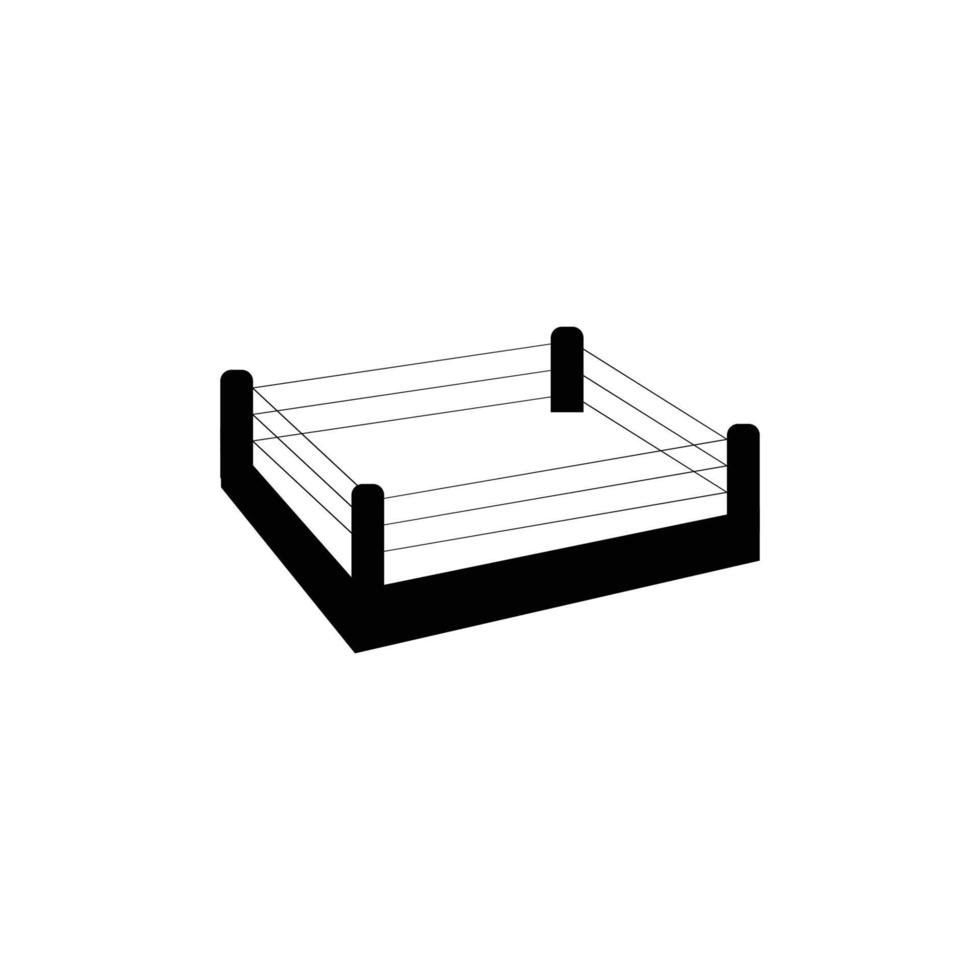 einfaches boxring-logo-illustrationsdesign vektor