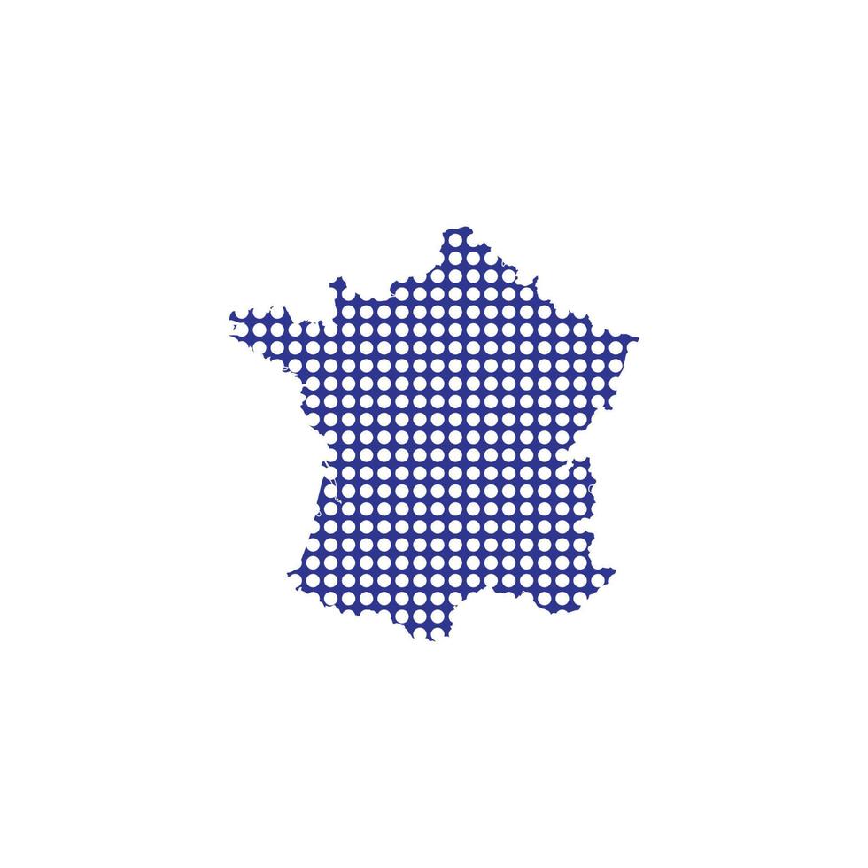 frankreich karte logo illustration design vektor