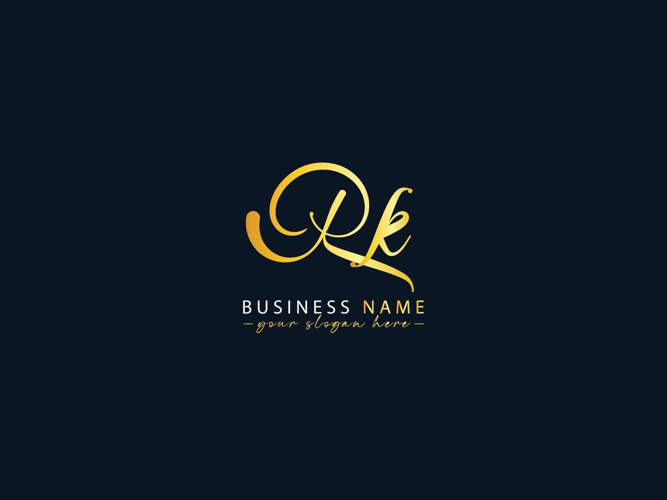 feminin rk logotyp ikon, första rk logotyp brev design vektor