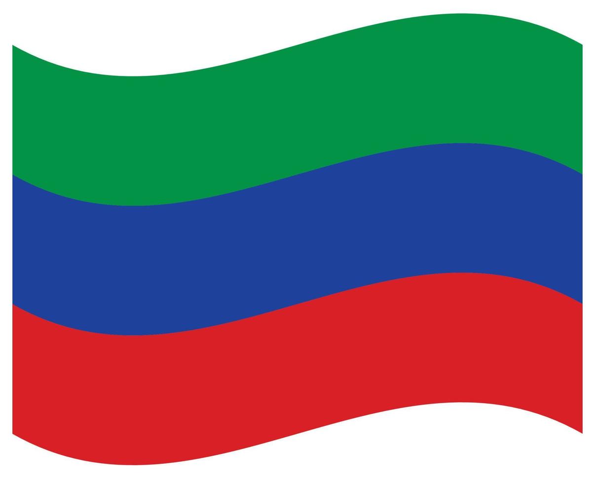 Nationalflagge von Dagestan - flaches Farbsymbol. vektor