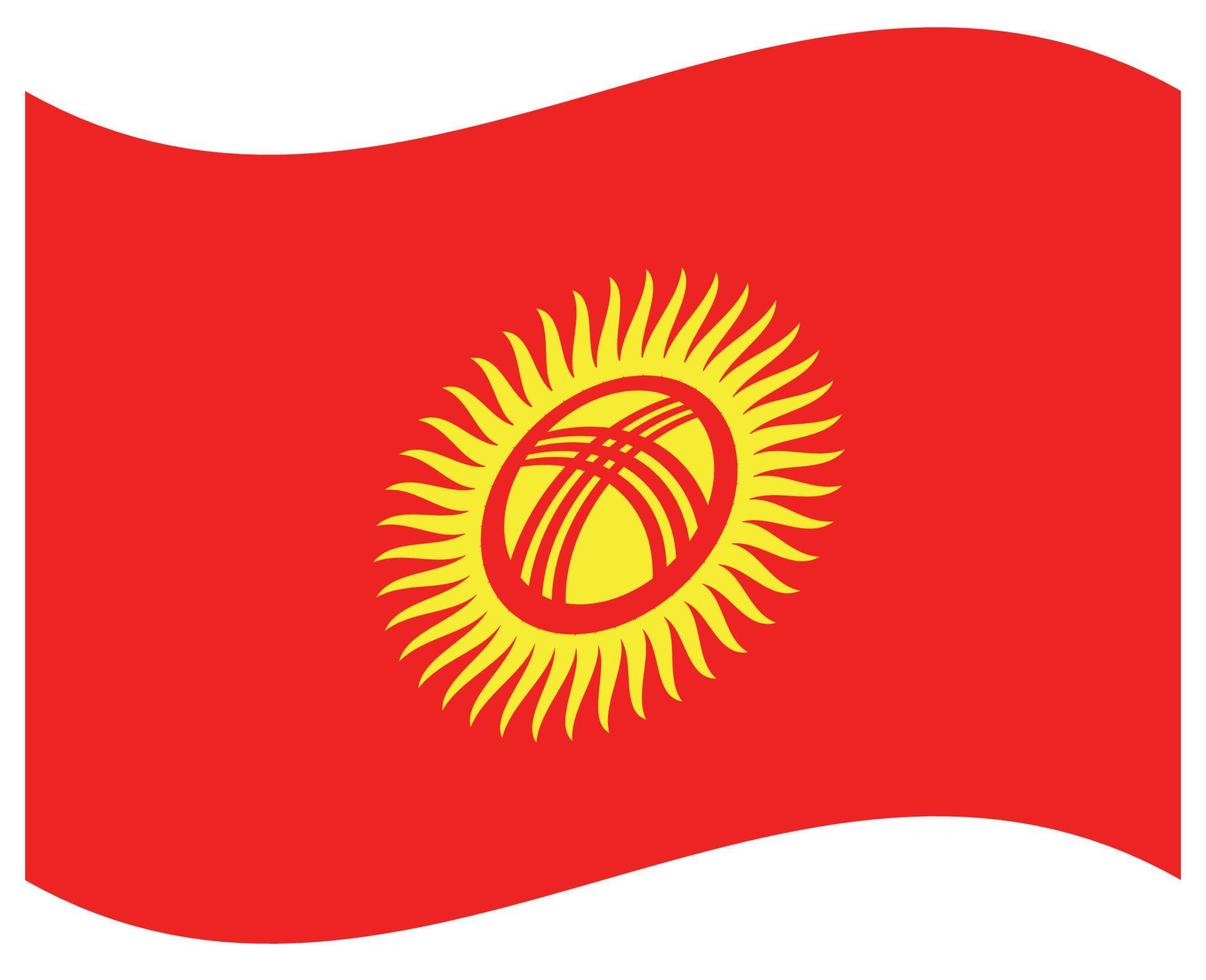 Nationalflagge von Kirgisistan - flaches Farbsymbol. vektor