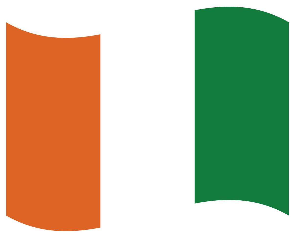 nationalflagge der cote divoire - flaches farbsymbol. vektor