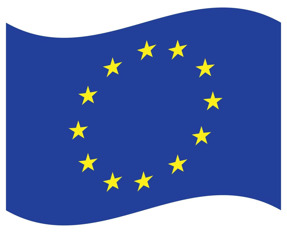 nationell flagga av europeisk union - platt Färg ikon. vektor