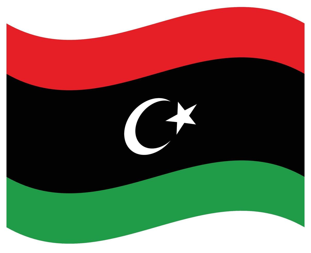 Nationalflagge von Libyen - flaches Farbsymbol. vektor