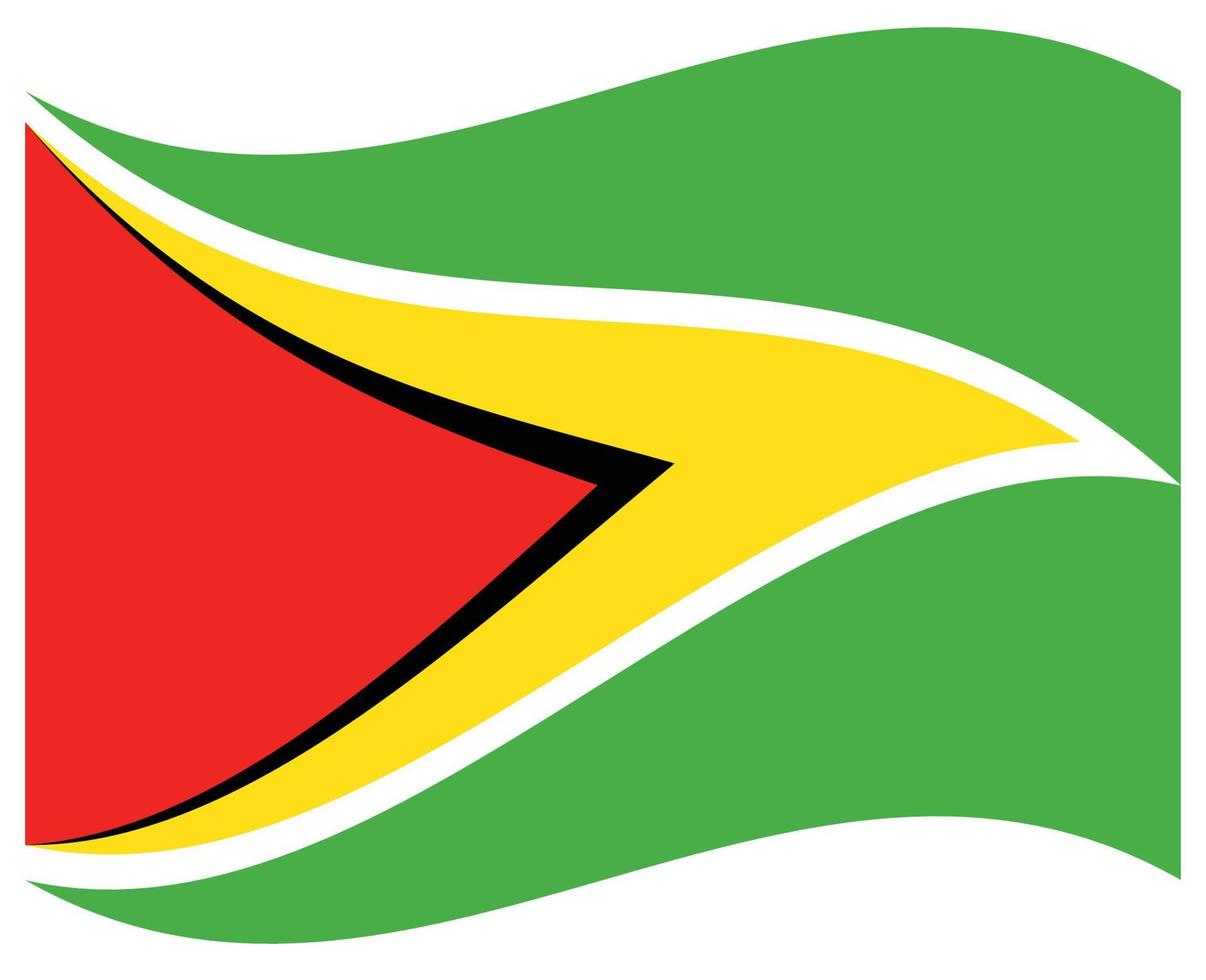 nationell flagga av guyana - platt Färg ikon. vektor