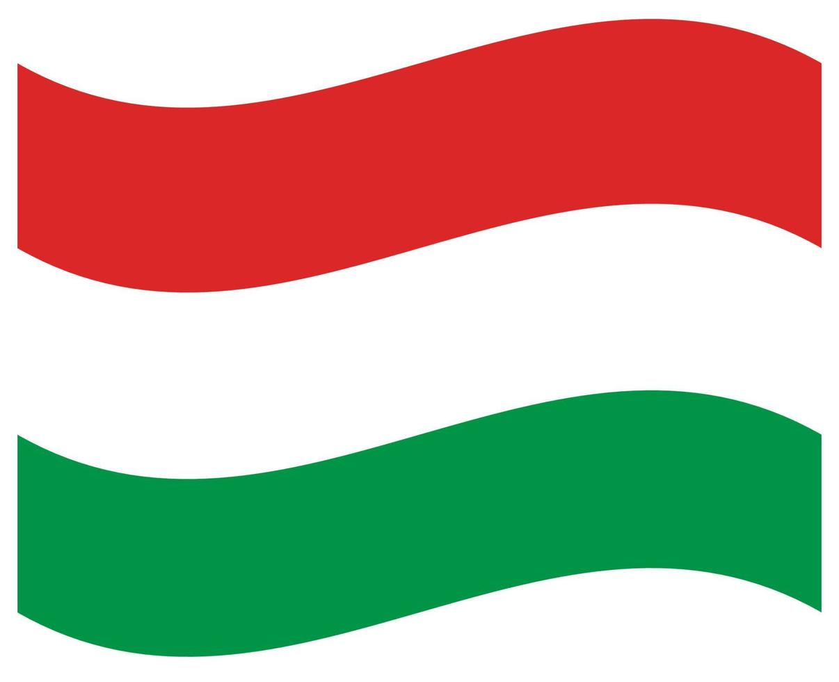 nationalflagge von ungarn - flaches farbsymbol. vektor