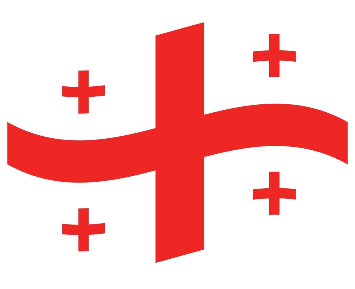 Nationalflagge von Georgia - flaches Farbsymbol. vektor