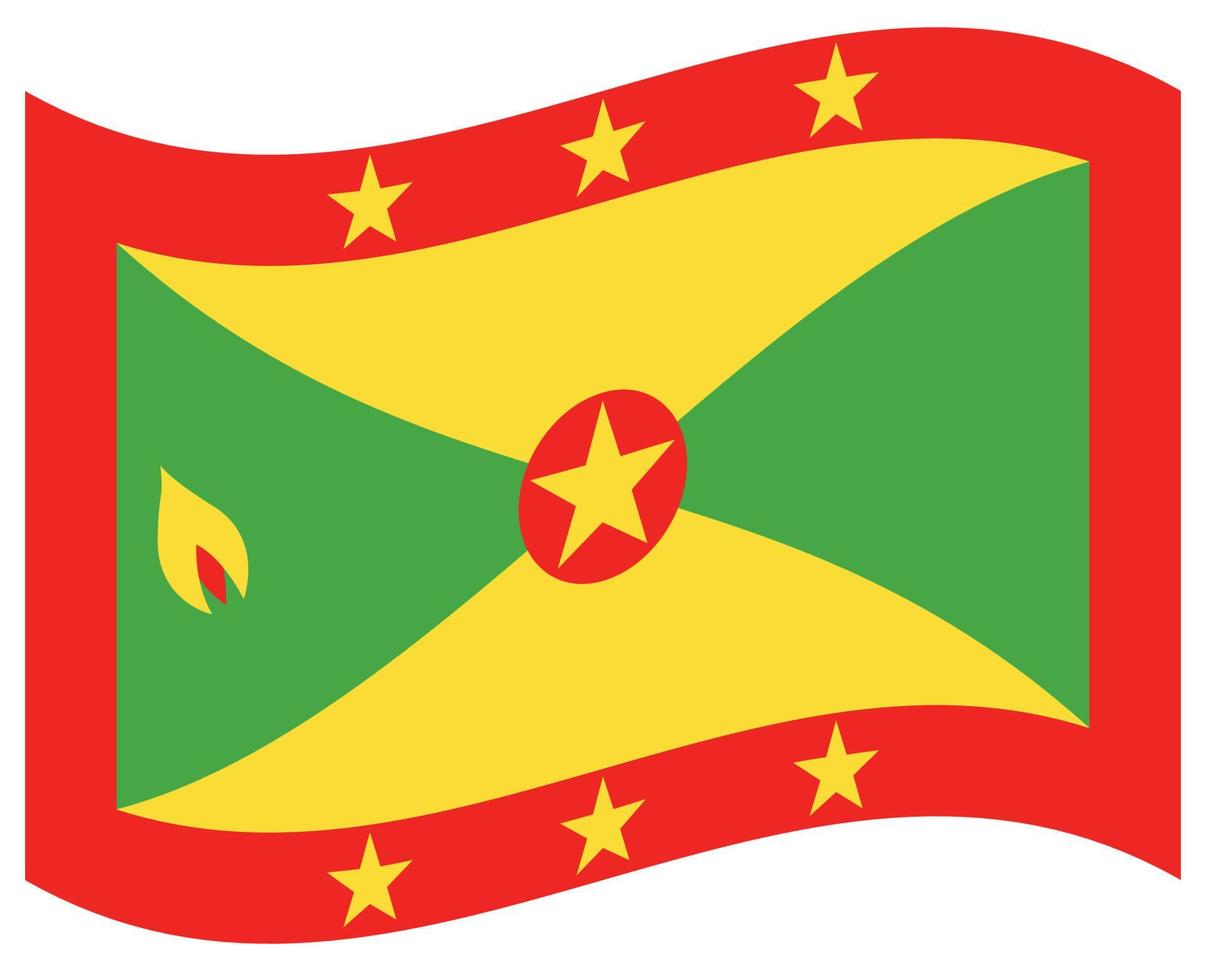 Nationalflagge der Granate - flaches Farbsymbol. vektor