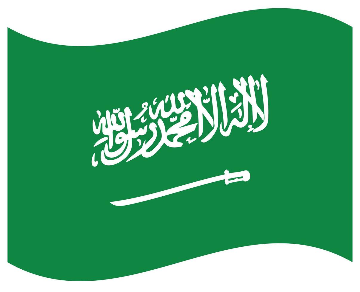 nationell flagga av saudi arabien - platt Färg ikon. vektor