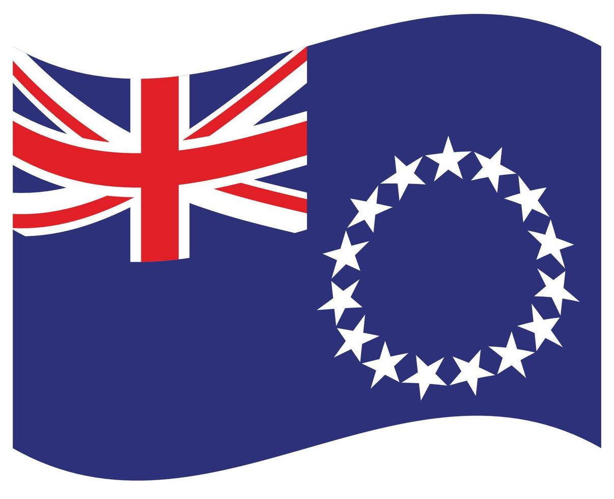 Nationalflagge der Cookinseln - flaches Farbsymbol. vektor