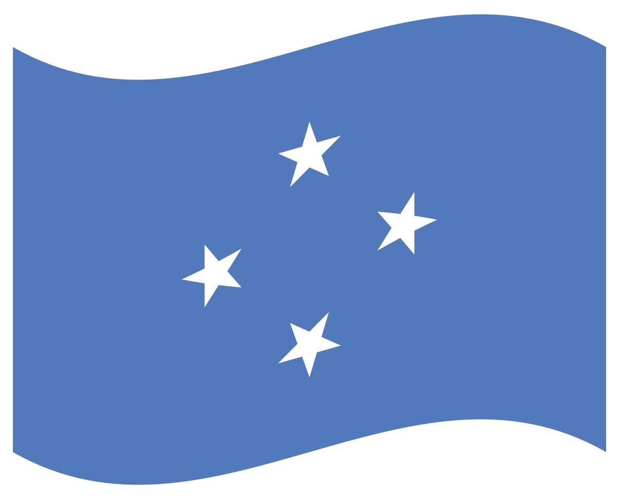 nationell flagga av micronesia federerad stater - platt Färg ikon. vektor