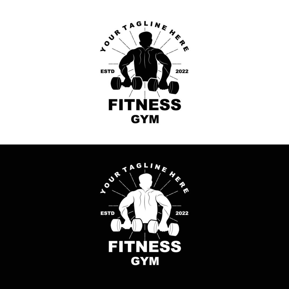 Gym logotyp, kondition logotyp vektor, design lämplig för kondition, sporter Utrustning, kropp hälsa, kropp tillägg produkt märken vektor