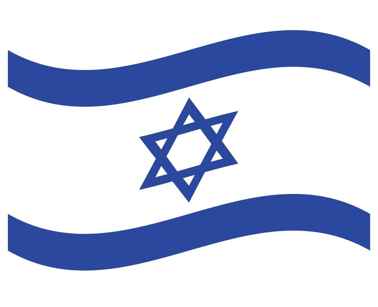 Nationalflagge Israels - flaches Farbsymbol. vektor