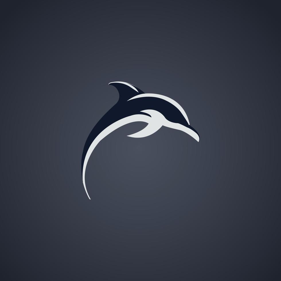 delfin logotyp design mall vektor
