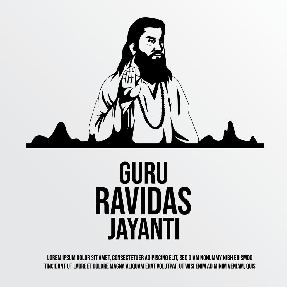 firande av Lycklig guru ravidas jayanti. vektor