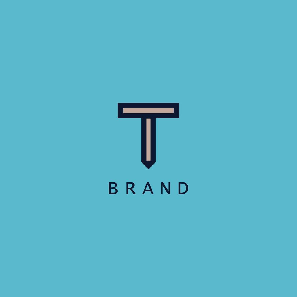 Buchstabe t-Logo-Design-Vorlage vektor