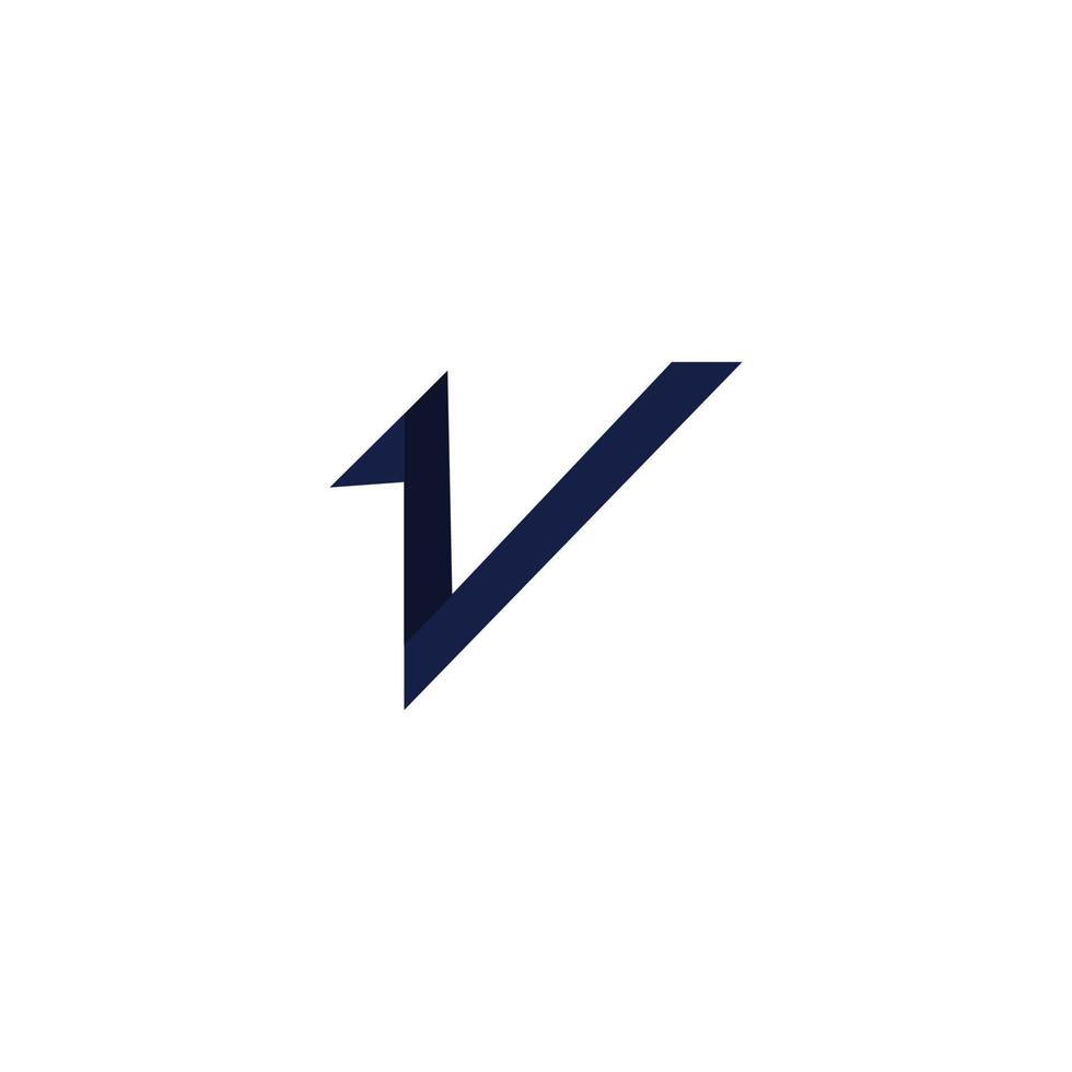 bokstaven v logotyp formgivningsmall vektor