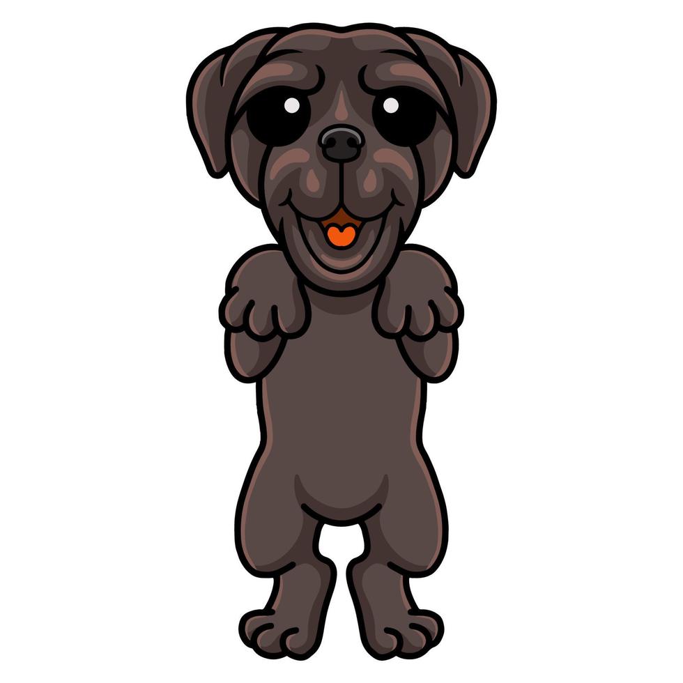 söt napolitanska mastiff hund tecknad serie stående vektor