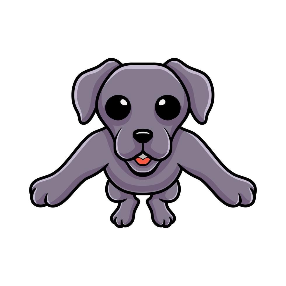 süße weimaraner hundekarikaturaufstellung vektor