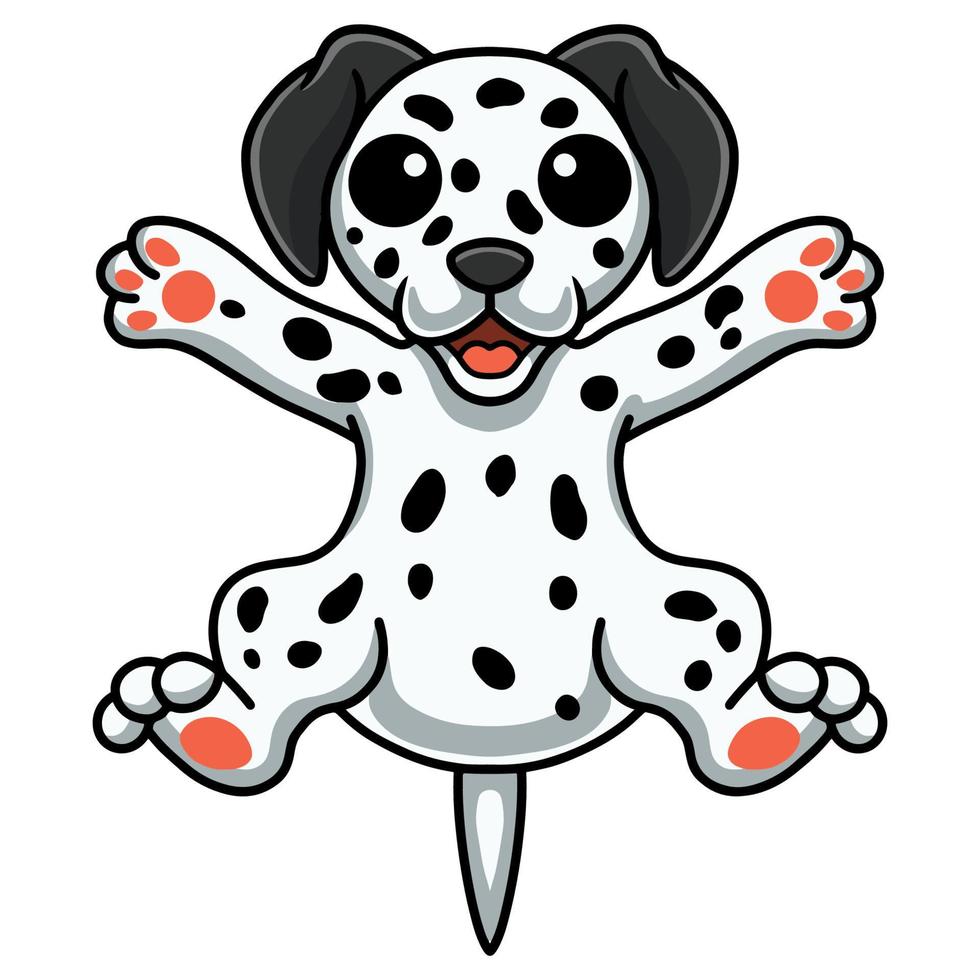 niedlicher kleiner dalmatinischer hunde-cartoon vektor