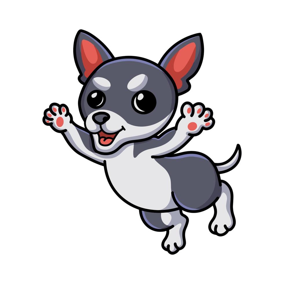 niedliche chihuahua-hundekarikaturaufstellung vektor