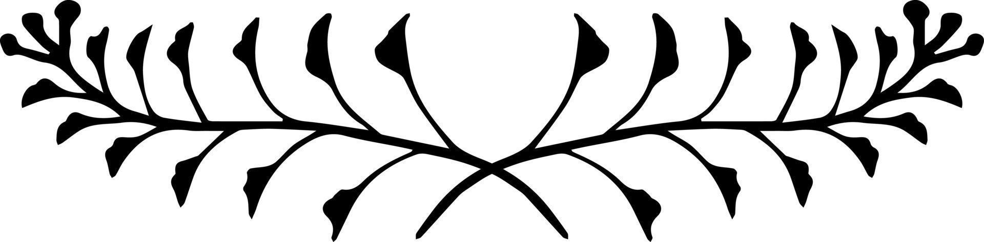 vektor illustration av en blommig prydnad i svart och vit färger