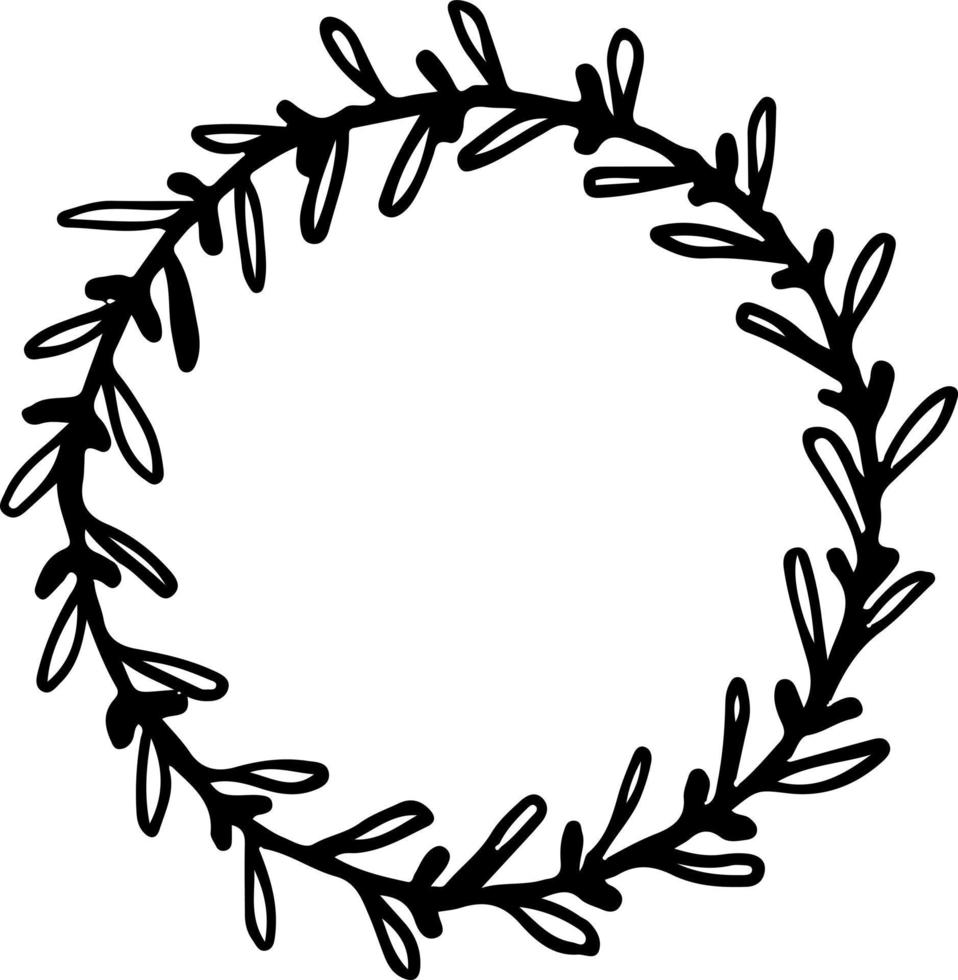 cirkulär blommig prydnad vektor illustration i svart och vit färger