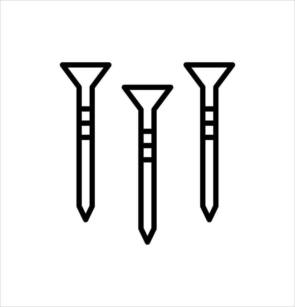 Nagel-Symbol-Vektor-Illustration-Logo-Vorlage für viele Zwecke. isoliert auf weißem Hintergrund. vektor