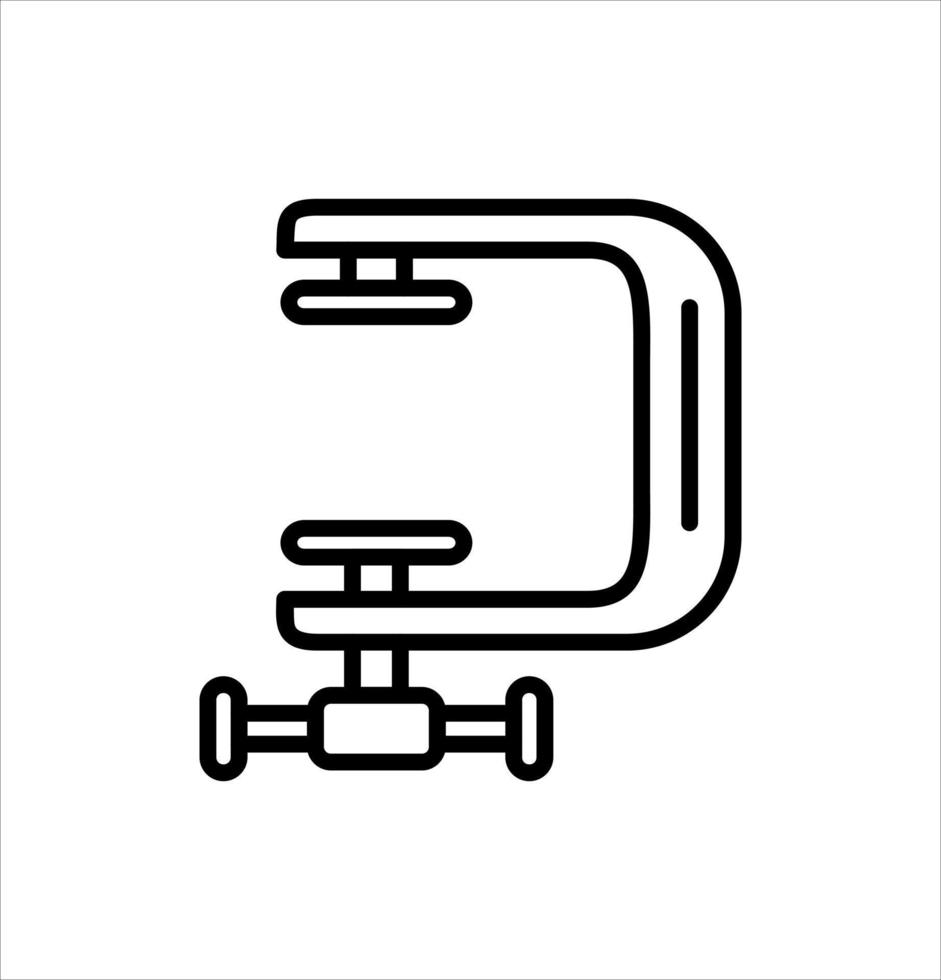 C-Clamp-Symbol-Vektor-Illustration-Logo-Vorlage für viele Zwecke. isoliert auf weißem Hintergrund. vektor