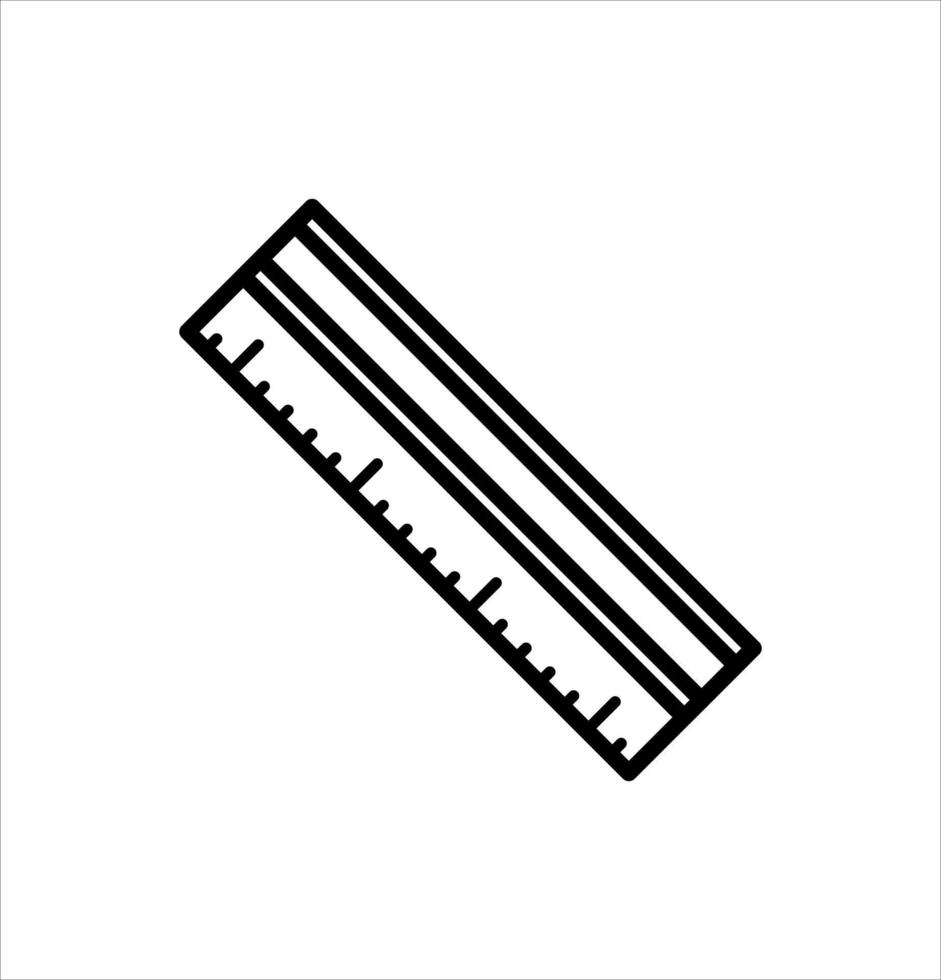 Lineal-Symbol-Vektor-Illustration-Logo-Vorlage für viele Zwecke. isoliert auf weißem Hintergrund. vektor