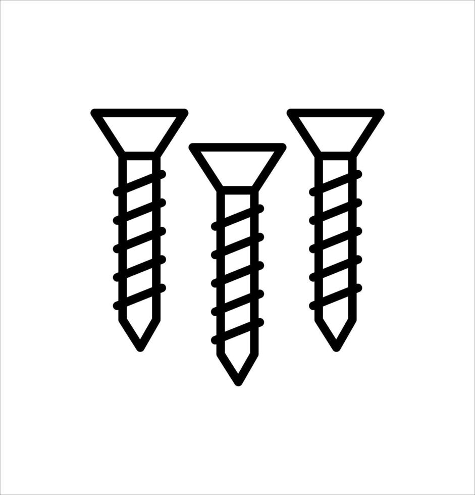 Schraube-Symbol-Vektor-Illustration-Logo-Vorlage für viele Zwecke. isoliert auf weißem Hintergrund. vektor