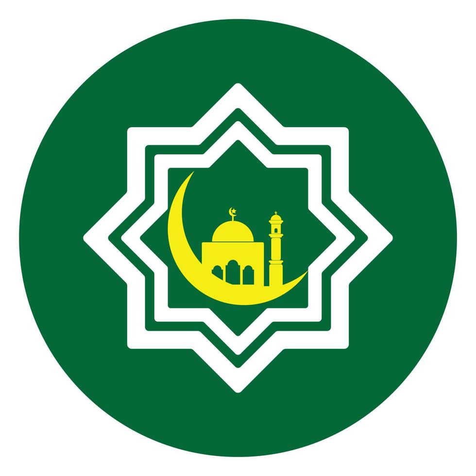 Flaches Symbol für das Islam-Logo vektor